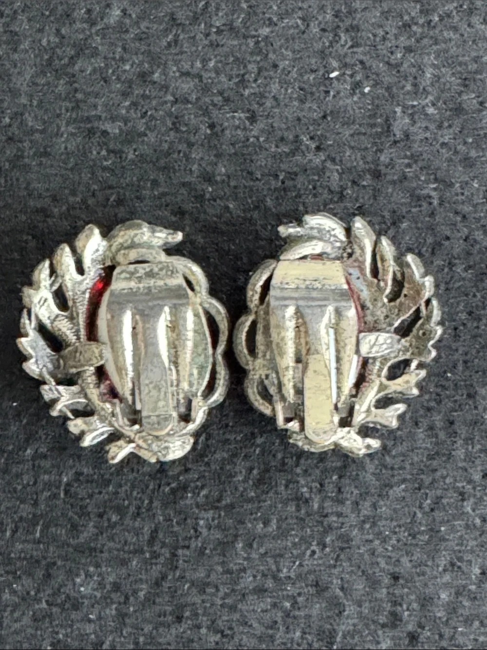 VTG Park Lane Dragons Breath/Mexican Fire Opal Clip Earrings
